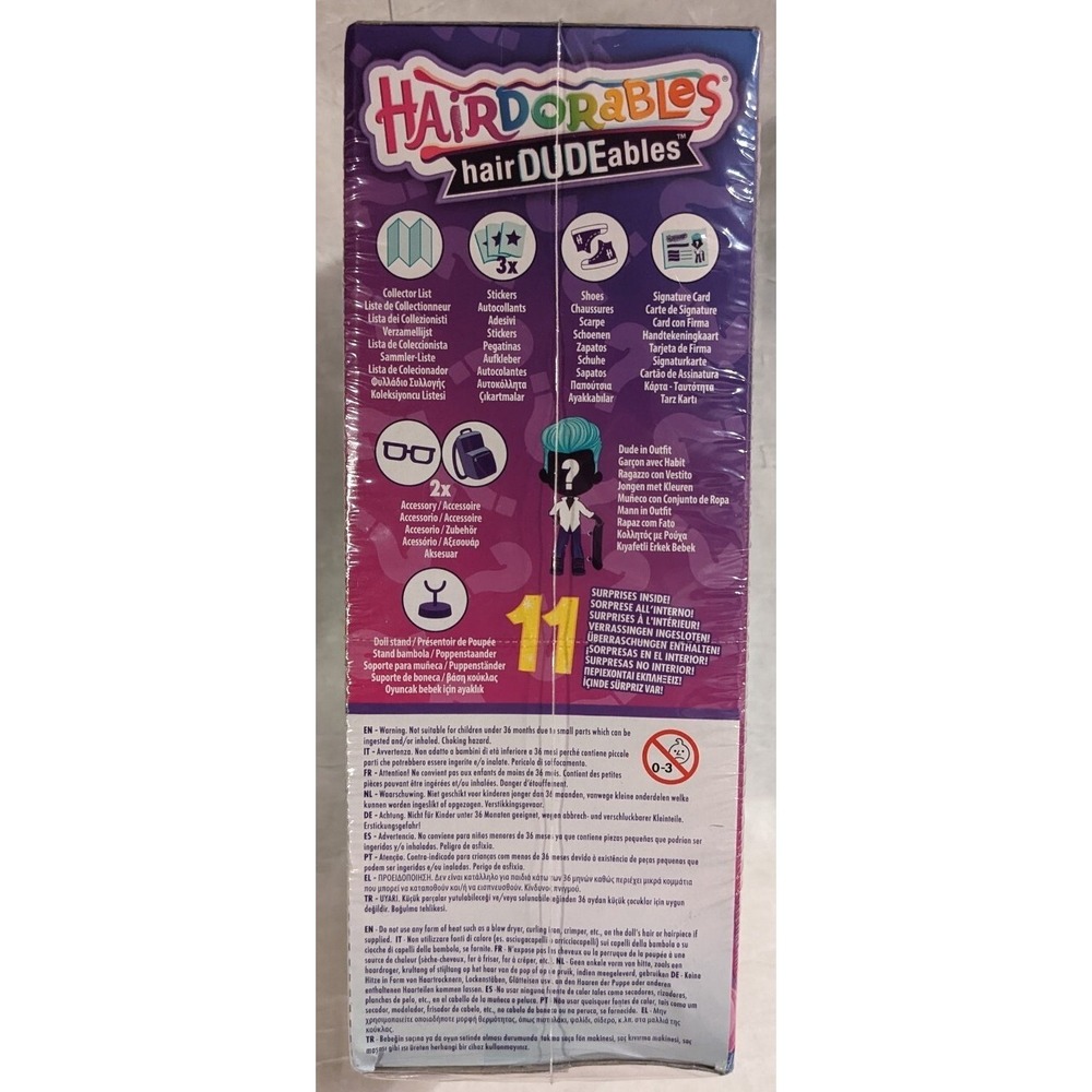 New Hairdorables Doll Boy HairDUDEables Series 3 Surprises Male Fashion NIB 5" - Picture 4 of 14